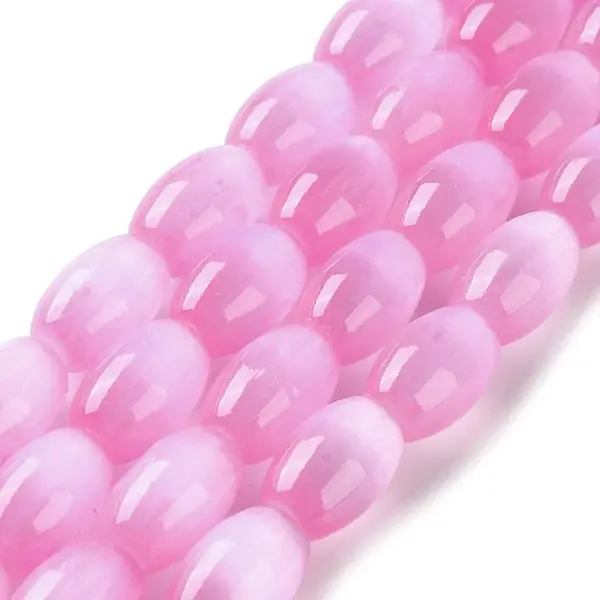 Macaron Color Natural Selenite Beads Strands