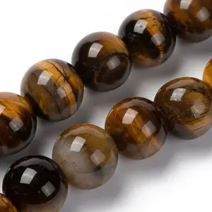 Natural Tiger Eye Round Bead Strands