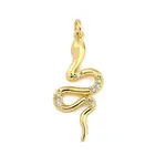 Brass Micro Pave Clear Cubic Zirconia Pendants