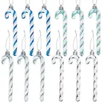 4 Sets 4 Styles Plastic Candy Cane Pendant Decorations