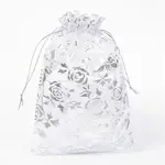 Rose Printed Organza Bags