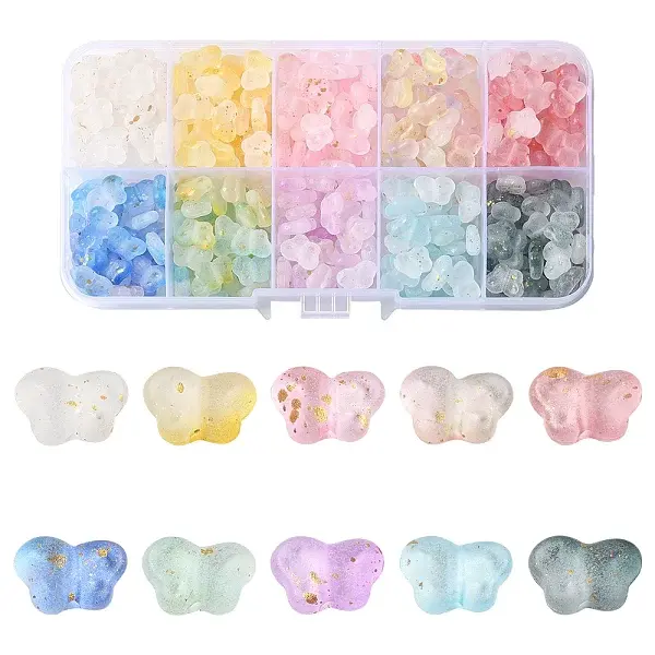 400Pcs 10 Colors Transparent Acrylic Beads
