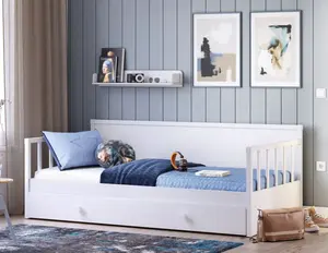 Posteľ s prístelkou pure modular - bielá