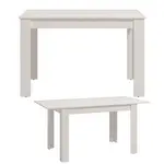Rozkladací jedálenský stôl 120cm cordelia - biela