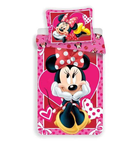 Dětské povlečení minnie srdce 040b