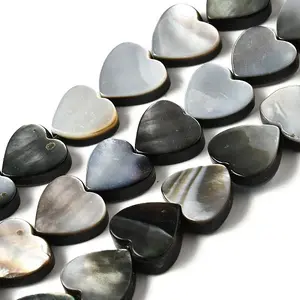 Natural Black Lip Shell Beads Strands
