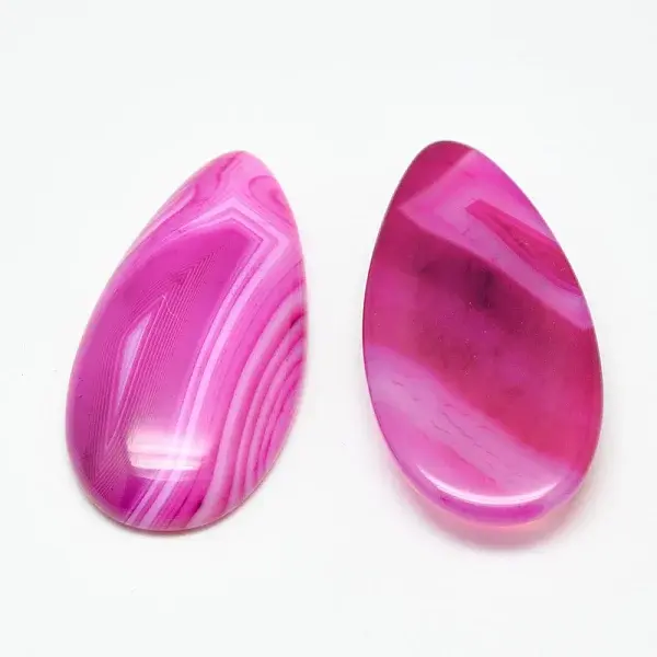 Dyed Natural Strip Agate Cabochons