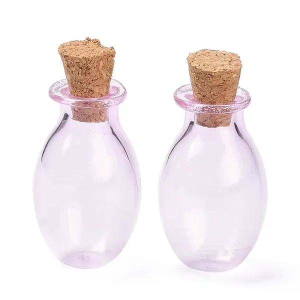 Oval Glass Cork Bottles Ornament