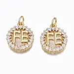 Brass Micro Pave Clear Cubic Zirconia Pendants
