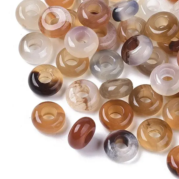 Natural Agate European Beads