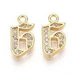 Brass Micro Pave Cubic Zirconia Charms