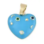 Brass Micro Pave Cubic Zirconia Pendants