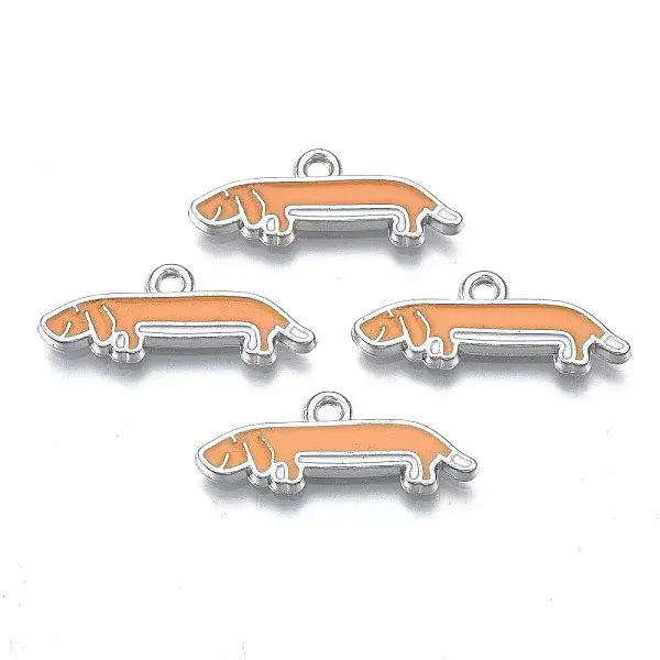 Rack Plating Alloy Enamel Pendants