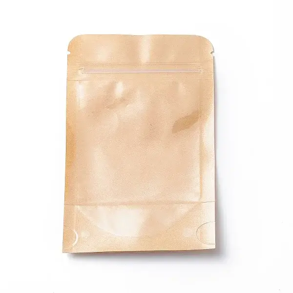 Eco-friendly Biodegradable Kraft Paper Packaging Zip Lock Paper Bag