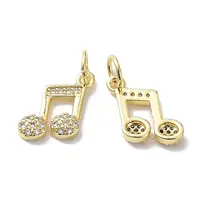 Brass Micro Pave Cubic Zirconia Pendants