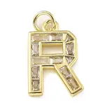 Brass Micro Pave Cubic Zirconia Pendants