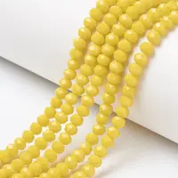 Opaque Solid Color Glass Beads Strands