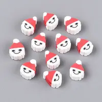 Christmas Theme Handmade Polymer Clay Beads