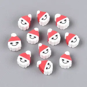 Christmas Theme Handmade Polymer Clay Beads