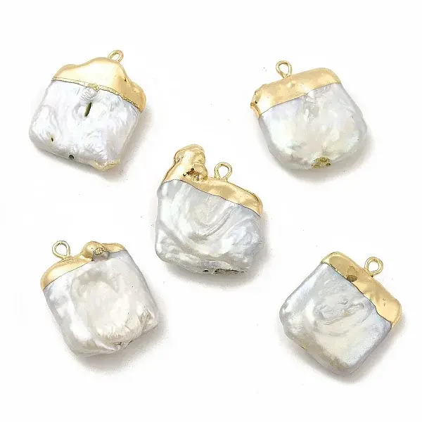Baroque Natural Keshi Pearl Pendants