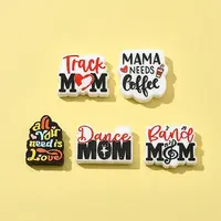 5Pcs 5 Styles Mother's Day Silicone Beads