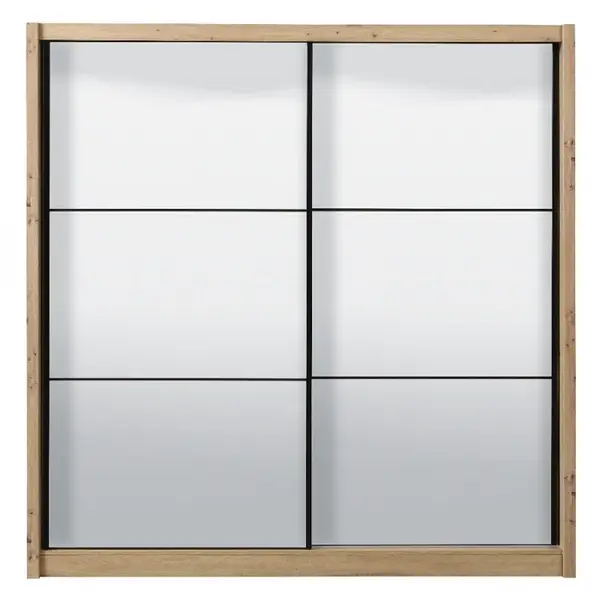 Zrcadlová skříň s posuvnými dveřmi debby 215 - dub artisan