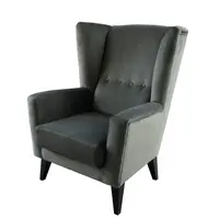 Křeslo-ušák, světle šedá / černá, rodeza