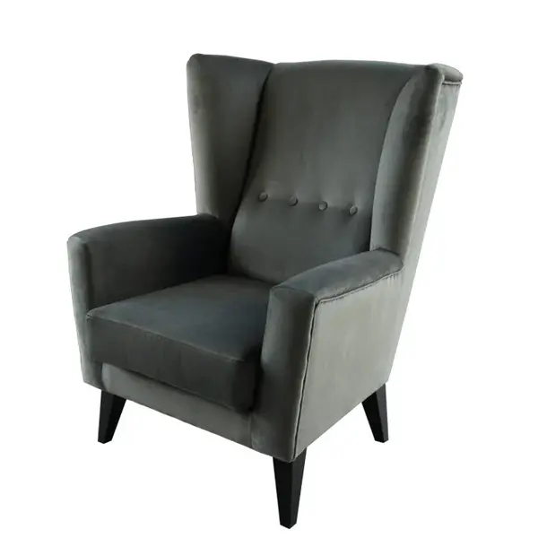 Křeslo-ušák, světle šedá / černá, rodeza