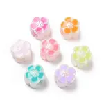 UV Plating Rainbow Iridescent Acrylic European Beads