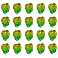 Autumn Theme Two-Tone Transparent Glass Charms