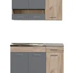 Kuchyňská linka 120 lorna-dub šedý/šedá - bez pracovní desky