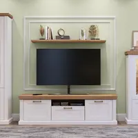 Obývací stěna artis - bílá/ořech pacific