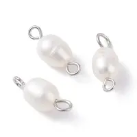 Natural Cultured Freshwater Pearl Bead Links Connectors