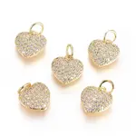 Brass Micro Pave Cubic Zirconia Pendants