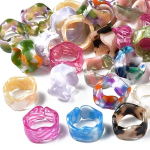 Resin Wave Cuff Ring