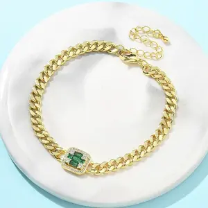 Brass Micro Pave Cubic Zirconia Bracelets