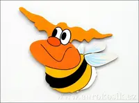 Dekorace na zeď pučmeloun copatá 9,5cm - 3ks