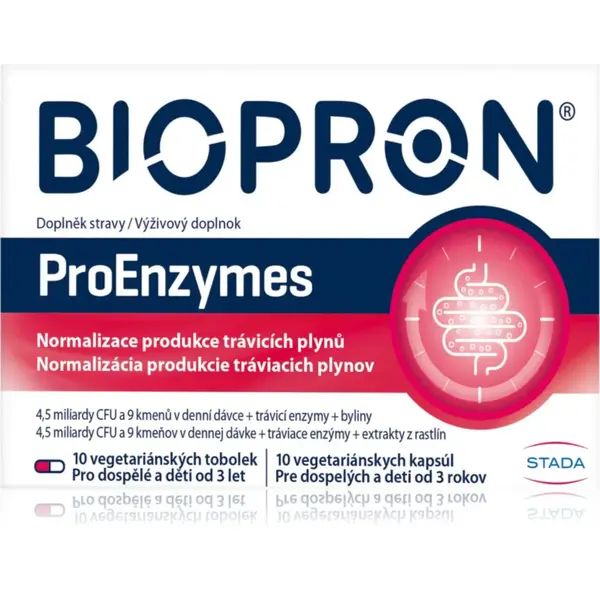 Biopron® ProEnzymes tobolky s probiotiky 10 cps