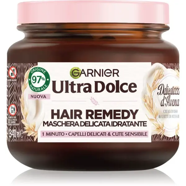 Garnier Ultra Doux Oat Delicacy hydratační maska na vlasy pro citlivou pokožku 340 ml