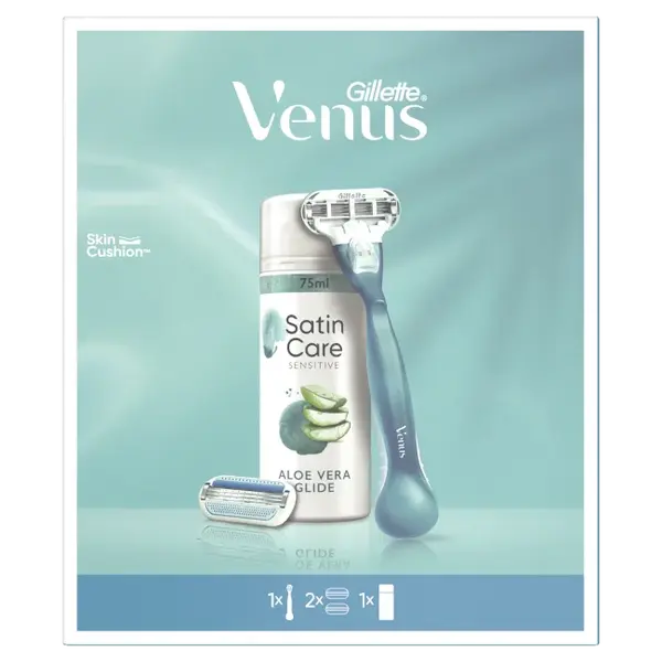 GILLETTE VENUS Smooth holicí strojek + 2 Hlavice + Gillette Satin Care gel na holení