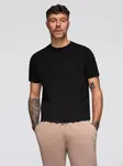 Ombre Men's COMFORT FIT T-shirt with raglan sleeves - black