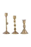 Sada svícnů Bloomingville Efsa 8 x 5 / 11 x 4,5 /13 x 5 cm 3-pack béžová barva