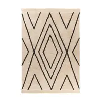 KOBEREC, 120/170 cm, krémová, černá