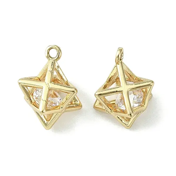 Brass Cubic Zirconia Charms