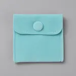 Square Velvet Jewelry Box with Snap Button