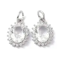 Brass Cubic Zirconia Charms