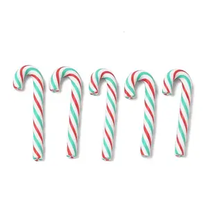 Christmas Candy Cane Handmade Polymer Clay Beads