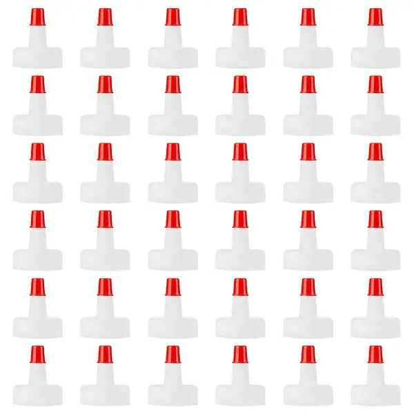 Plastic Bottle Spout Cap with Red Sealer Tip