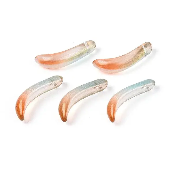 Transparent Glass Banana Pendants