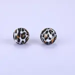 Printed Round Silicone Focal Beads